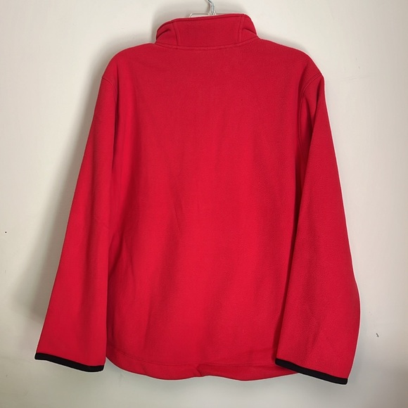 Coldwater creek Red fleece half zip with pockets - Picture 3 of 3